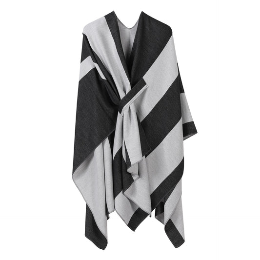 Versatile Double-Sided Split Shawl Plus Bar