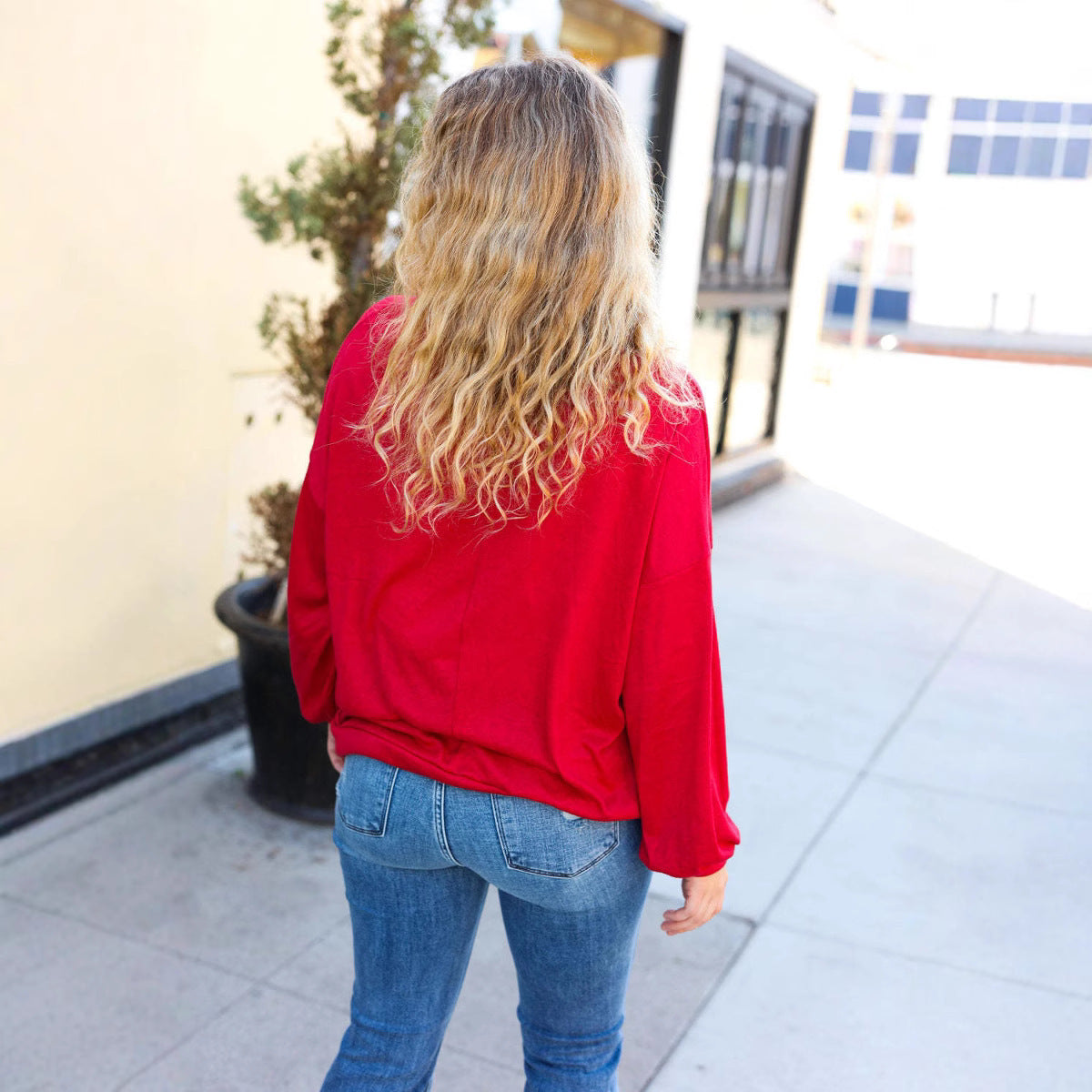 Casual Oversized Christmas Festival Sequin Sweatshirt
