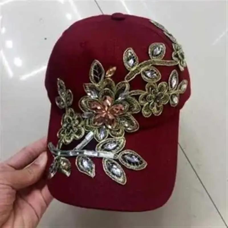 European & American Style Gold Silk Flower Cowboy Hat