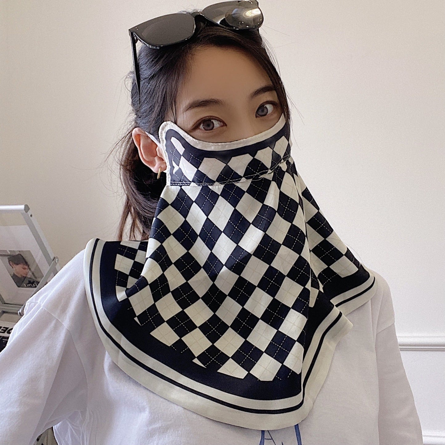 Women's Printed Breathable Summer Sunscreen Face Mask