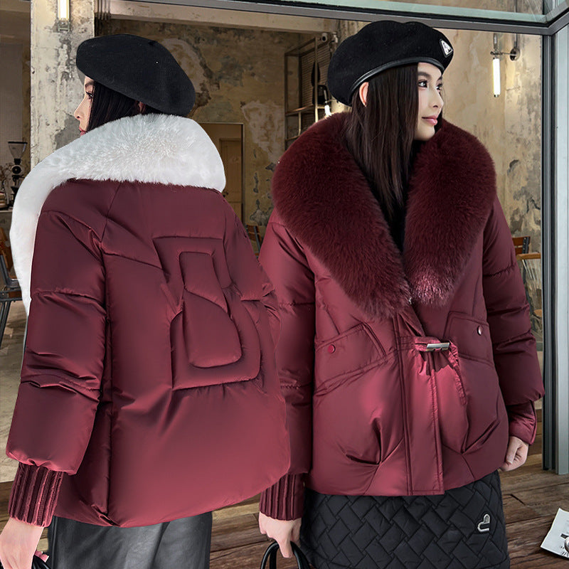 Straight Fit Thickened Cotton Winter Coat
