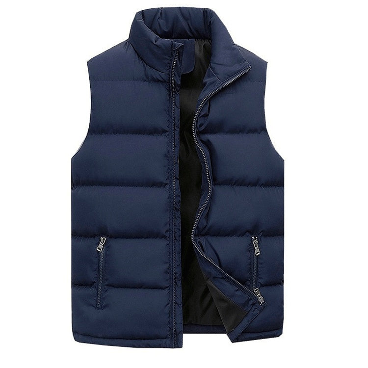 Warm Cotton Vest for Men | Casual Sleeveless Padded Puffer Coat