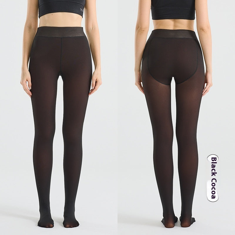 Thermal Warm Lined High Waist One-Piece Yoga Pants