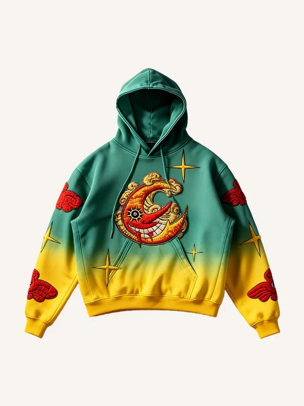 Retro Aesthetic Printed Hoodie | Loose Fit Casual Pullover Sweatshirt