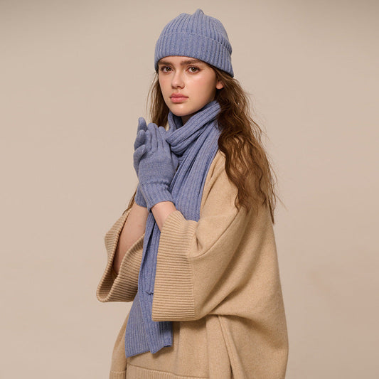 Fashion Women's Three-Piece Winter Accessory Set