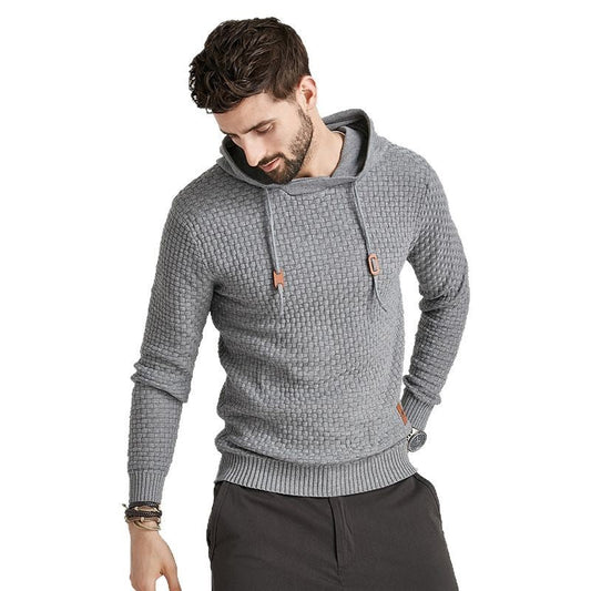 Luxury Brocade Men's Long-Sleeve Hoodie | New Autumn Winter Fashion Sweater
