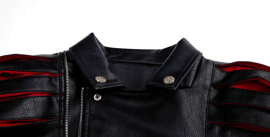Niche Design Short Leather Jacket | Deconstruction & Pleated Detail Top
