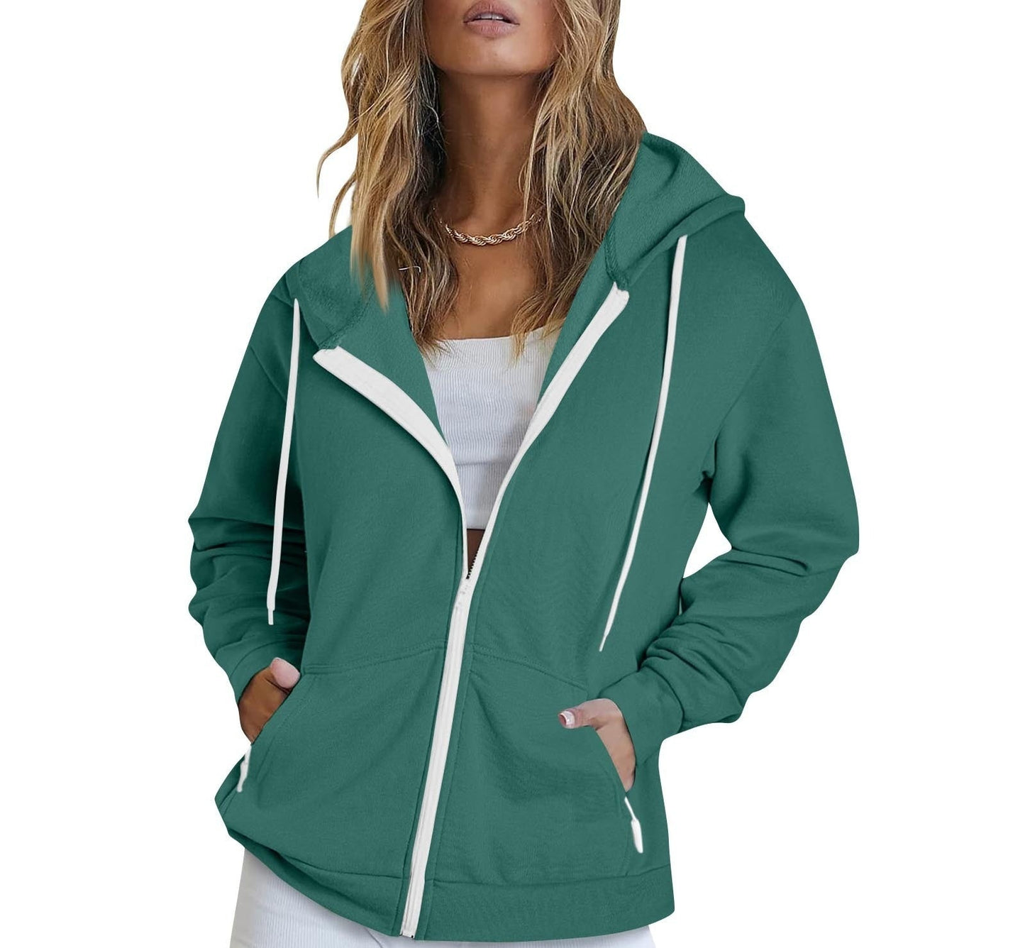 Unisex Sports Full-Zip Hoodie Cardigan