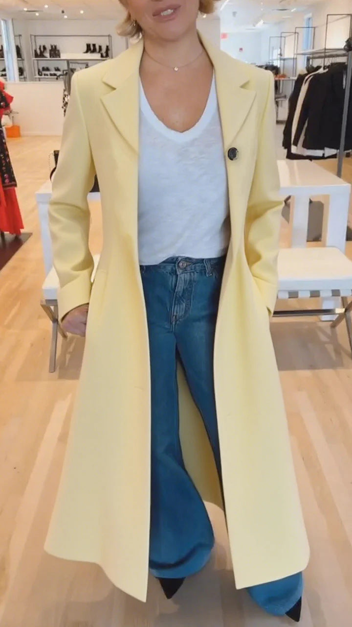 Women's Leopard Print Lapel Trench Coat