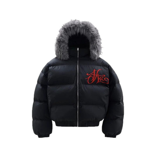 Men's American Vintage Cotton-Padded Jacket | Zip-Up Cardigan Style Coat