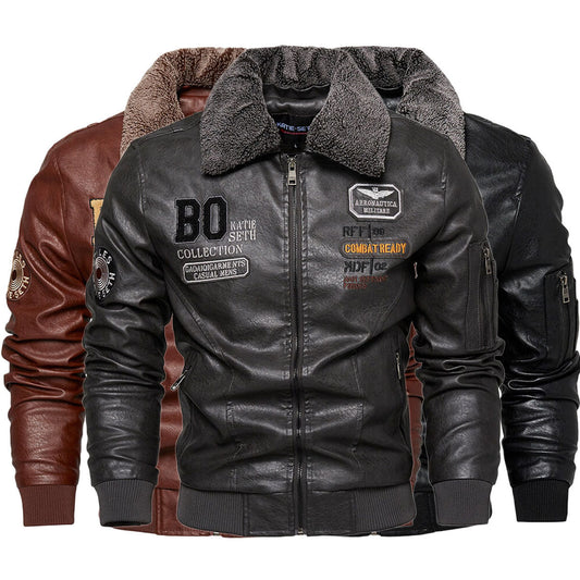 Men's Fashion Leather Coat | Casual Slim Fit Outerwear