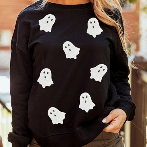 Casual Women's Graphic Print Loose Pullover Top