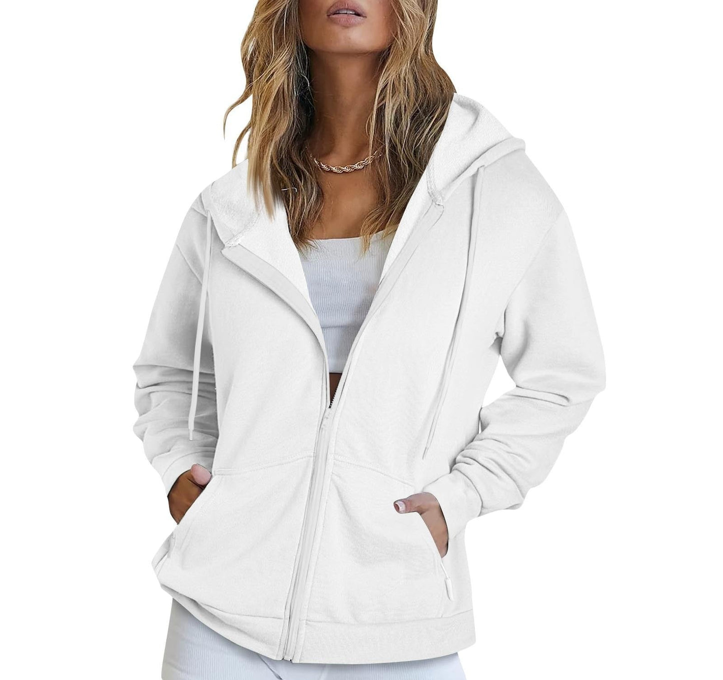 Unisex Sports Full-Zip Hoodie Cardigan