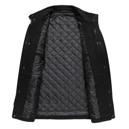 Men's Classic Woolen Winter Coat | Warm Casual Topcoat