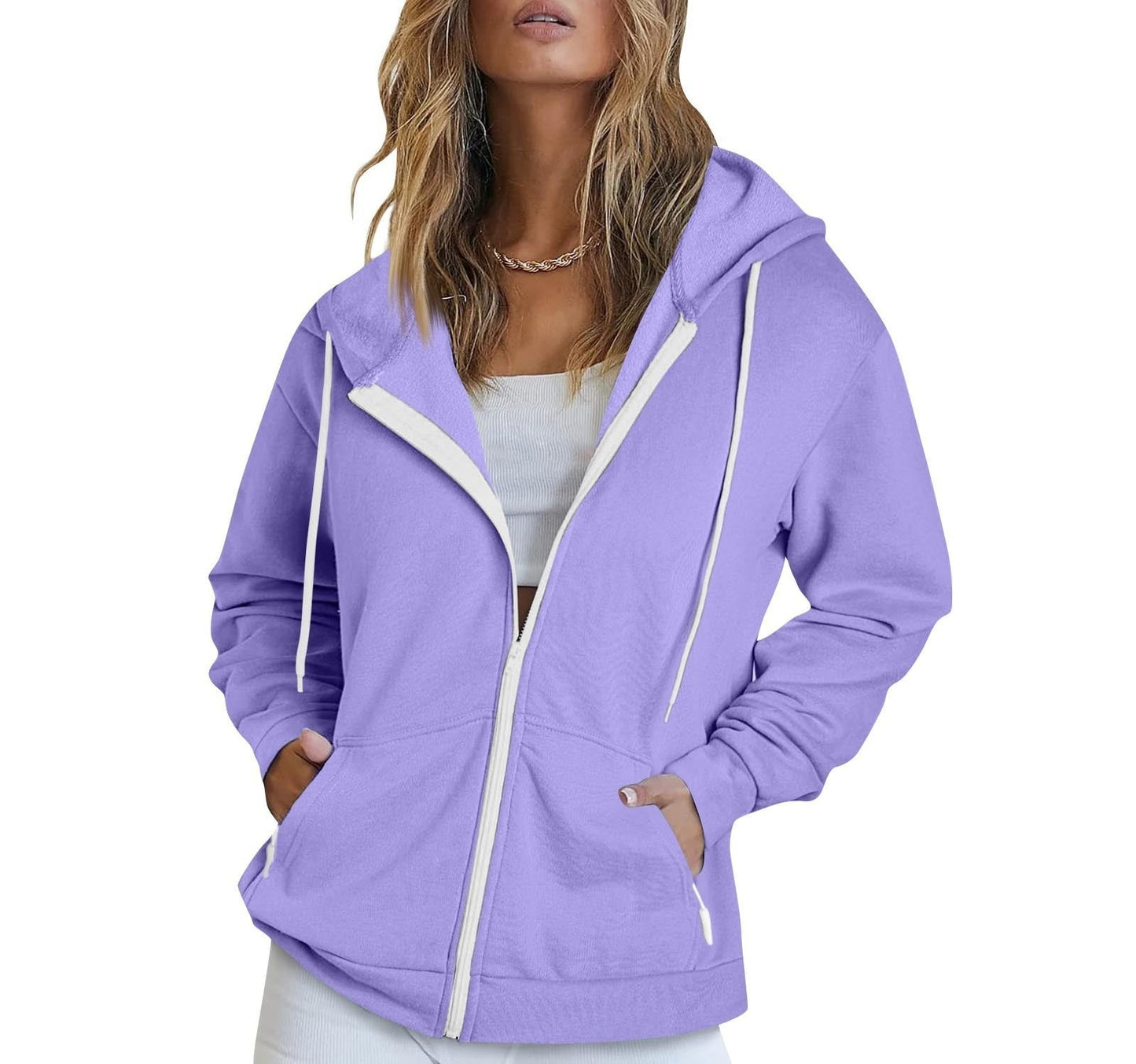 Unisex Sports Full-Zip Hoodie Cardigan