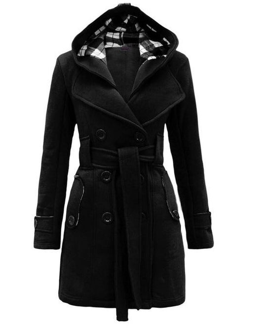 Long Sleeve Oversized Wool Blend Coat