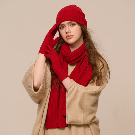 Fashion Women's Three-Piece Winter Accessory Set