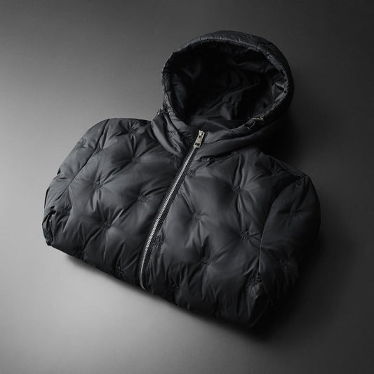 Warm Winter Plus Size Men's Coat | Embroidered Hooded Casual Down Puffer