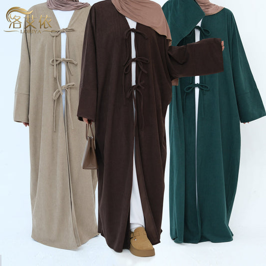 Women's Casual Lace-Up Cardigan Robe