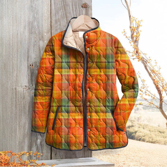 Fashion Cotton-Padded Floral Print Coat
