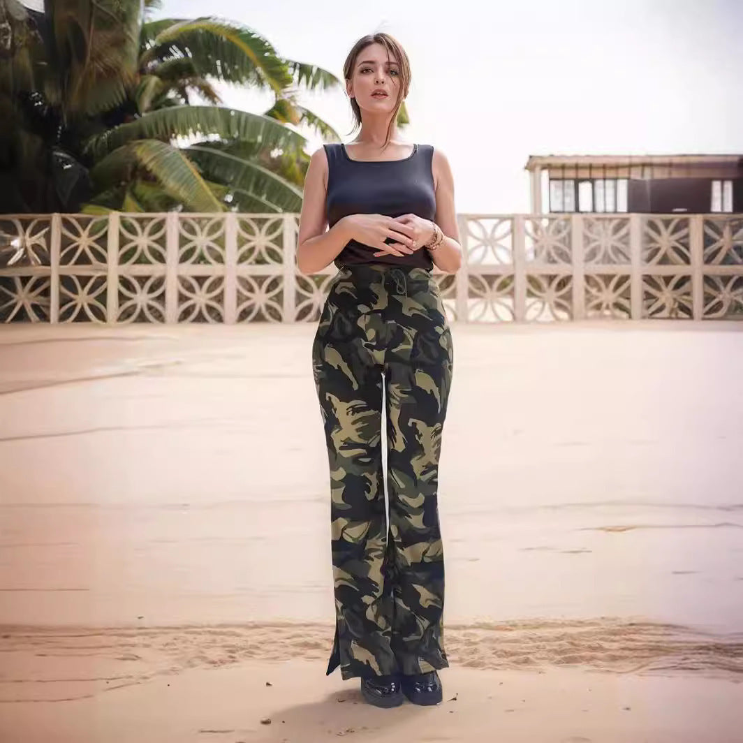 Women's Street Trend Split Hem Casual Pants