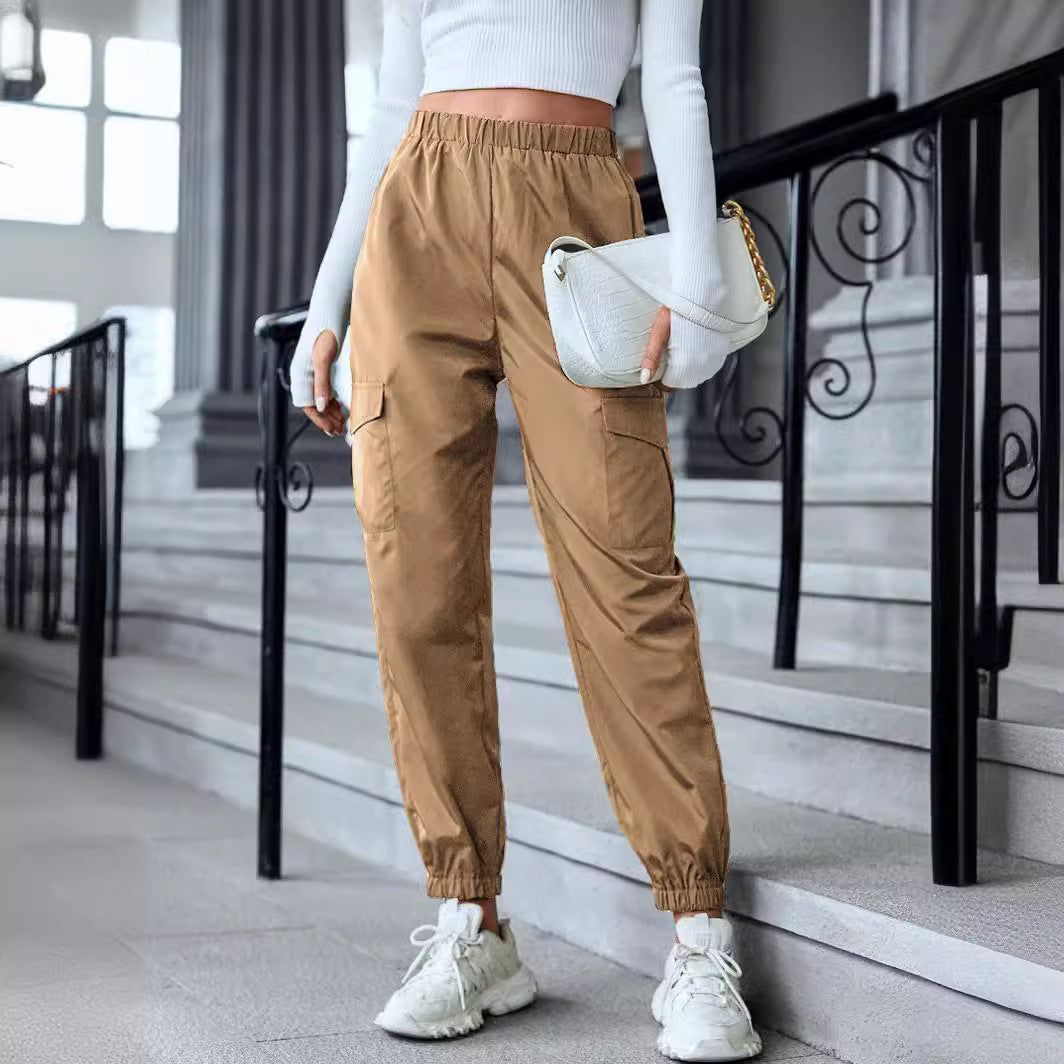 Women's Multi-Pocket Skinny Casual Trousers