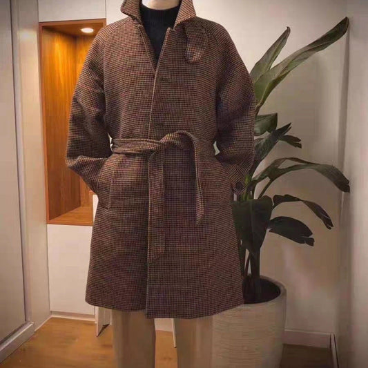 Elegant Retro Wool Coat for Men | Gentleman's Classic Winter Topcoat