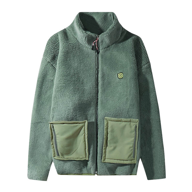 Men's Autumn/Winter Lamb Wool Coat | Assorted Colors Large Pocket Outerwear