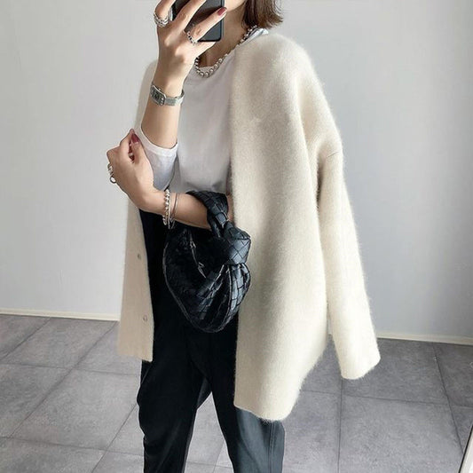Women's Oversized Wool-Like Trench Coat