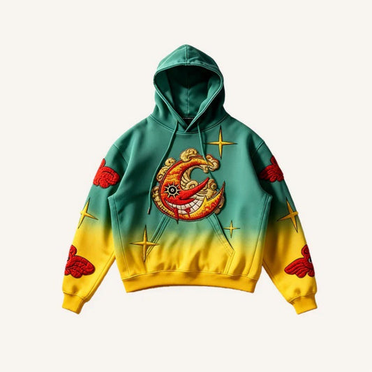 Retro Aesthetic Printed Hoodie | Loose Fit Casual Pullover Sweatshirt