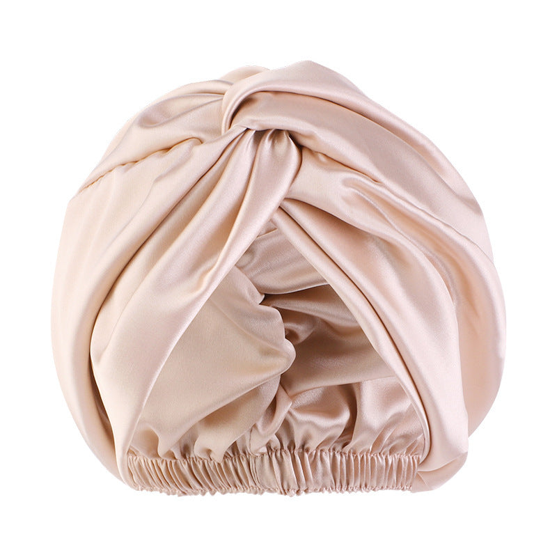 Cross-Twist Double-Layer Satin Sleep Cap