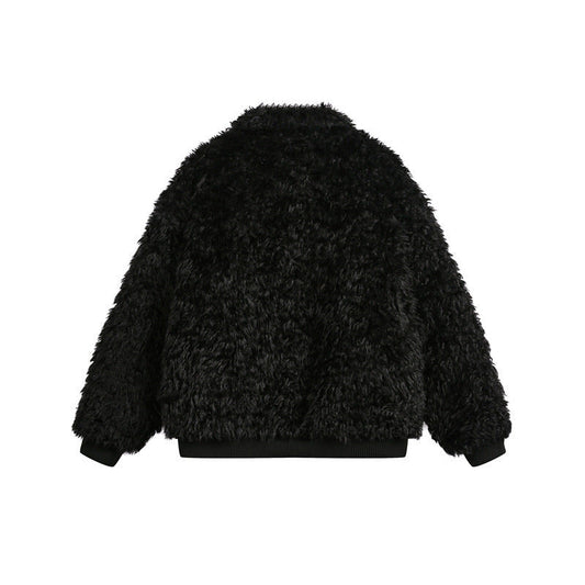 Deluxe Plush Thickened Cotton Padded Coat | Warm Lapel Jacket for Couples