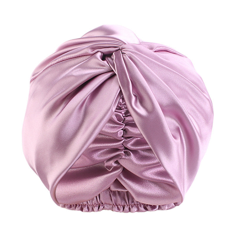 Cross-Twist Double-Layer Satin Sleep Cap