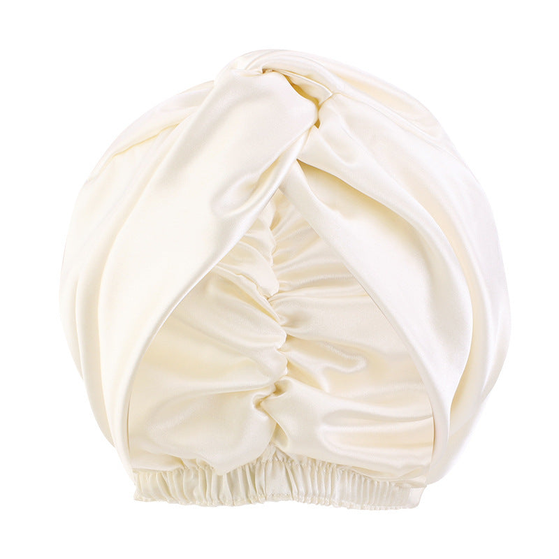 Cross-Twist Double-Layer Satin Sleep Cap