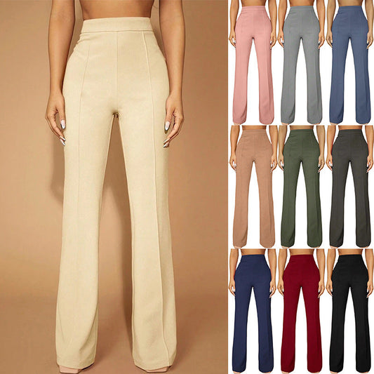 Fashion Fall High Waist Business Casual Trousers