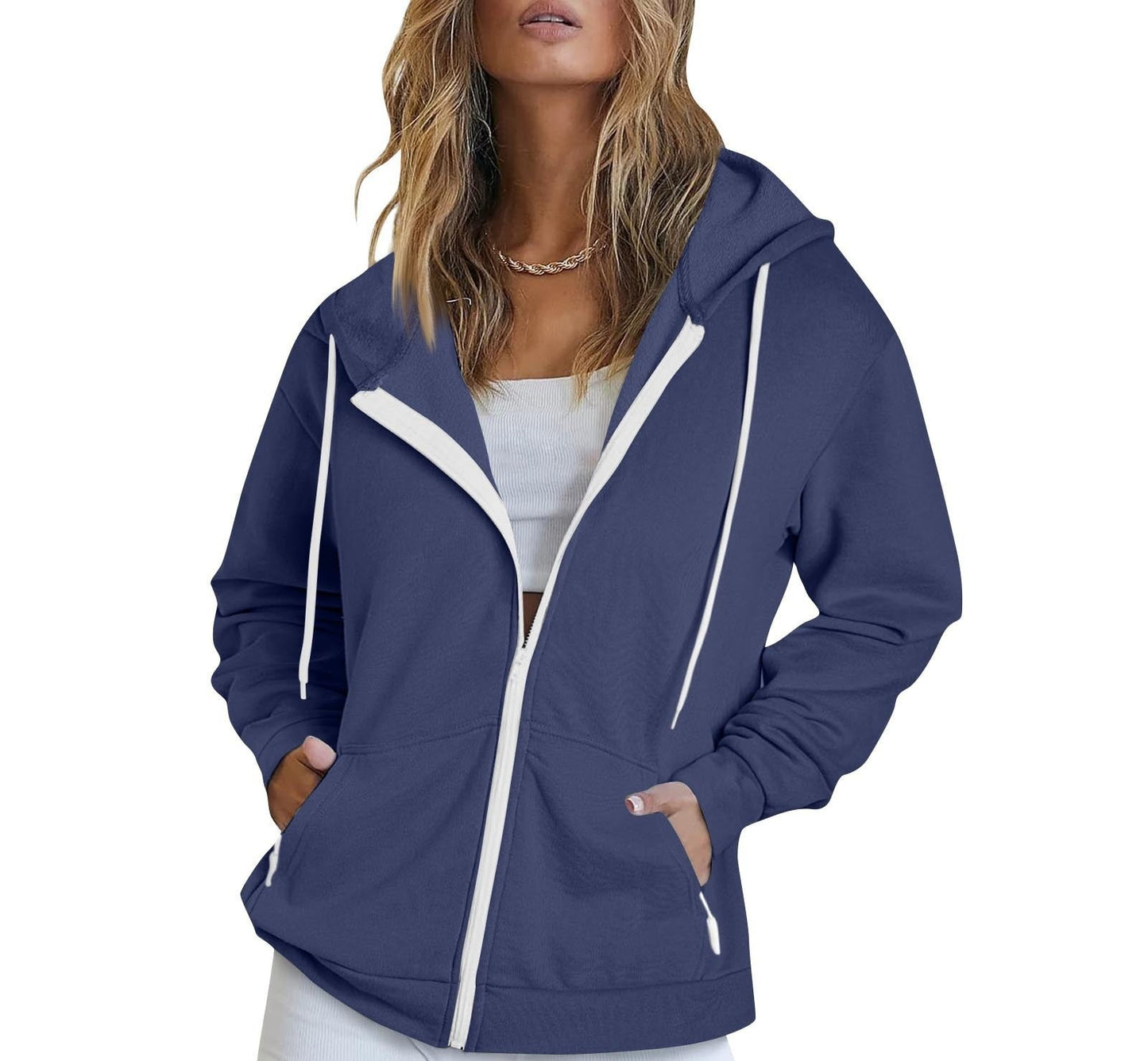 Unisex Sports Full-Zip Hoodie Cardigan