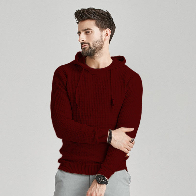Luxury Brocade Men's Long-Sleeve Hoodie | New Autumn Winter Fashion Sweater