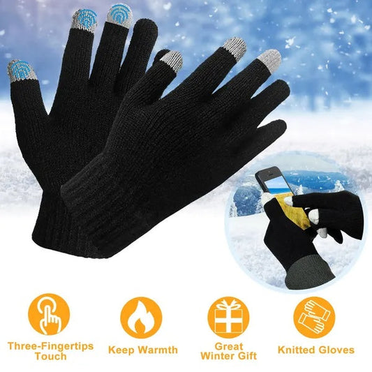 Thermal Knit Gloves for Running, Cycling, Hiking & Camping