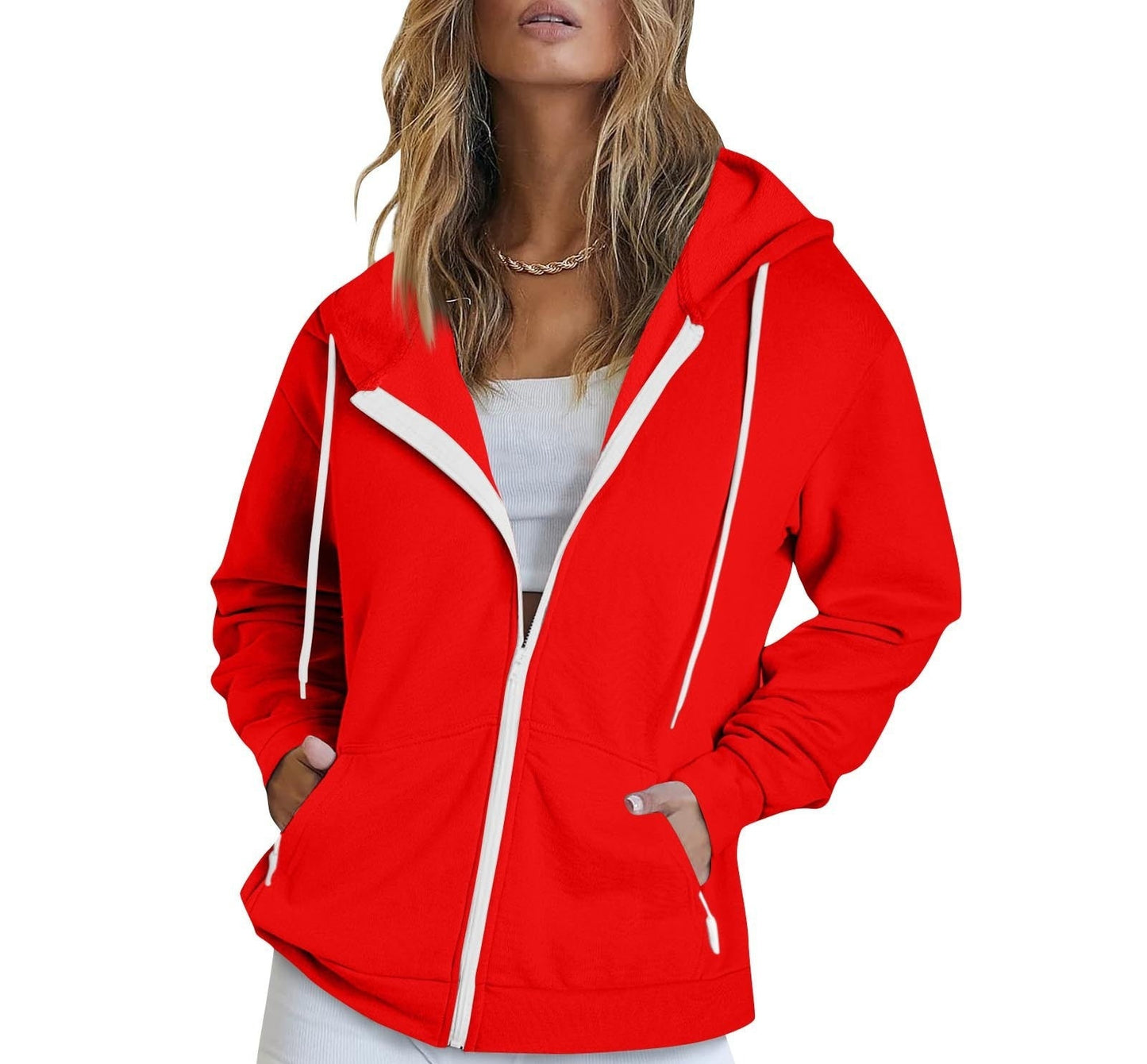 Unisex Sports Full-Zip Hoodie Cardigan