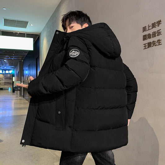 Men's Youth Thickened Down Cotton Jacket | Warm Winter Padded Coat