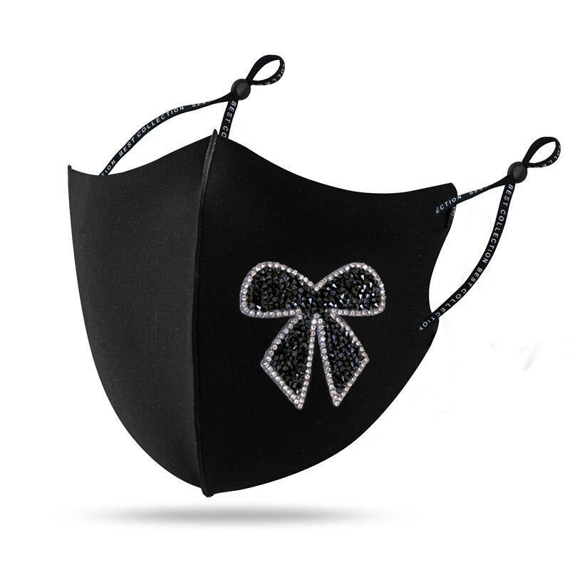 Shiny Diamond Bow Creative Cloth Face Mask