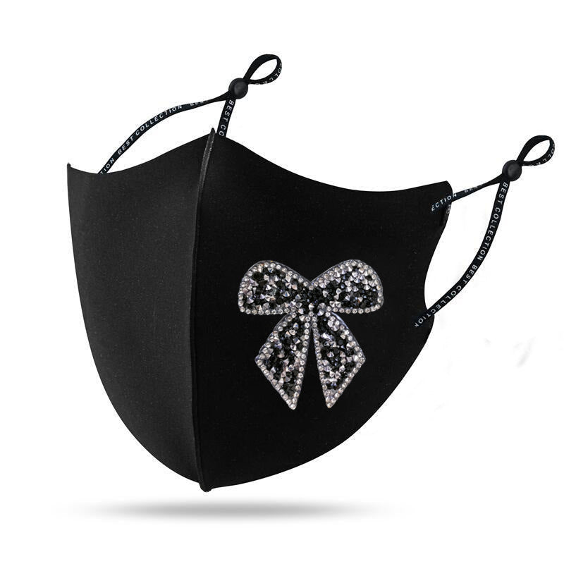 Shiny Diamond Bow Creative Cloth Face Mask
