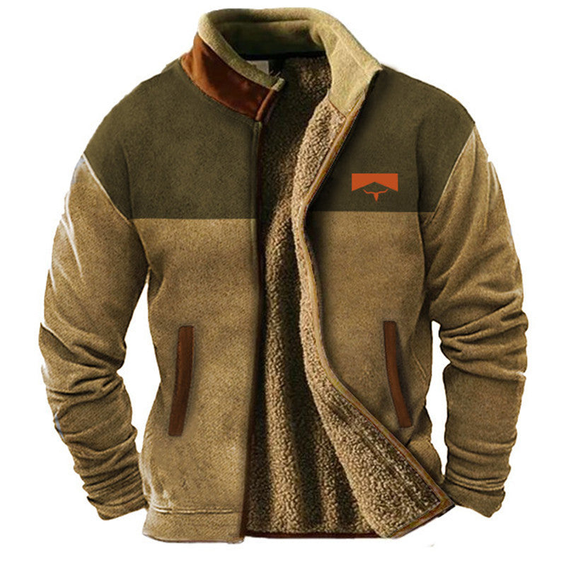 Warm Fleece Jacket Coat for Men | Trendy Cotton Clothes Outerwear